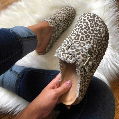 Vintage Canvas Loafers – Women's Round Toe Slip-On Clogs