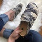 Vintage Canvas Loafers – Women's Round Toe Slip-On Clogs
