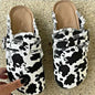 Vintage Canvas Loafers – Women's Round Toe Slip-On Clogs